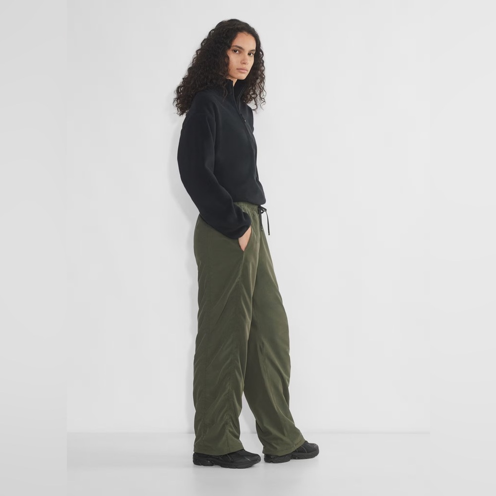 Aritzia Size S Golden MoveTech Brisk Pants Track Lined Dark Olive Green - Picture 3 of 16